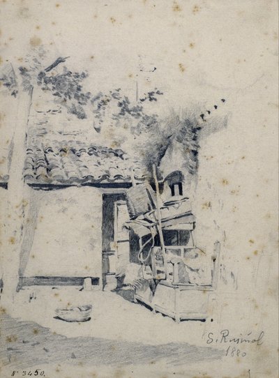 Rustik gårdhave af Santiago Rusiñol
